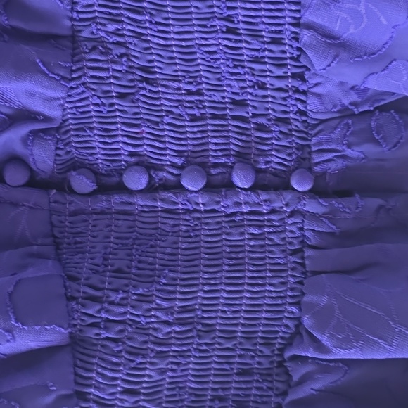 52SEVEN BRAND WOMEN'S PURPLE TOP WITH SMOCKING SIZE SMALL - Picture 4 of 14